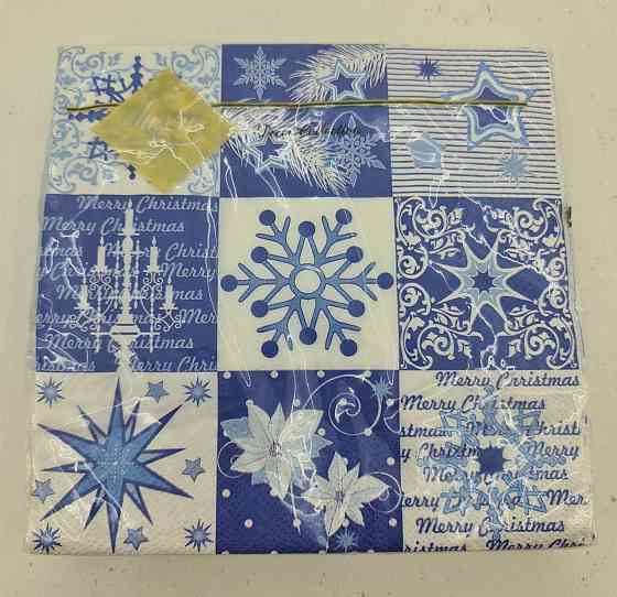 Серветки столові (ЗЗхЗЗ, 20шт) LuxyНГ Новорічний колаж (838) (1 пач.) Харків