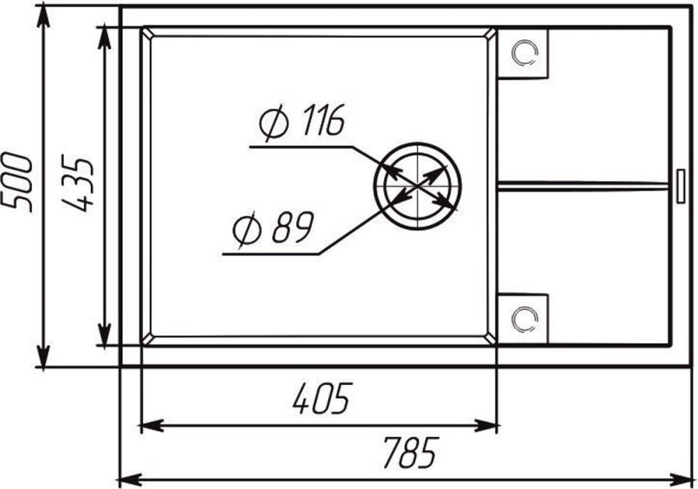 Гранітна мийка VALESO CALYPSO 7950 матова Гренадін Коломыя - изображение 8