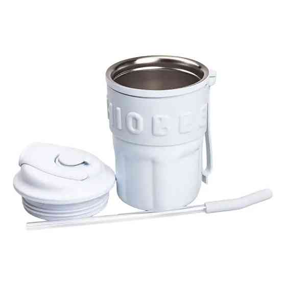 Yiwu Термочашка Chiobbe з трубочкою та ремінцем 450 мл блакитна HP-14-18BL Киев