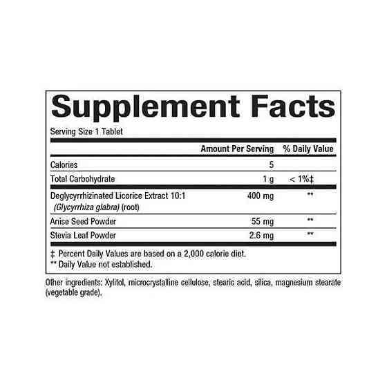 Корень солодки Natural Factors DGL 400mg 90 жев таб Киев