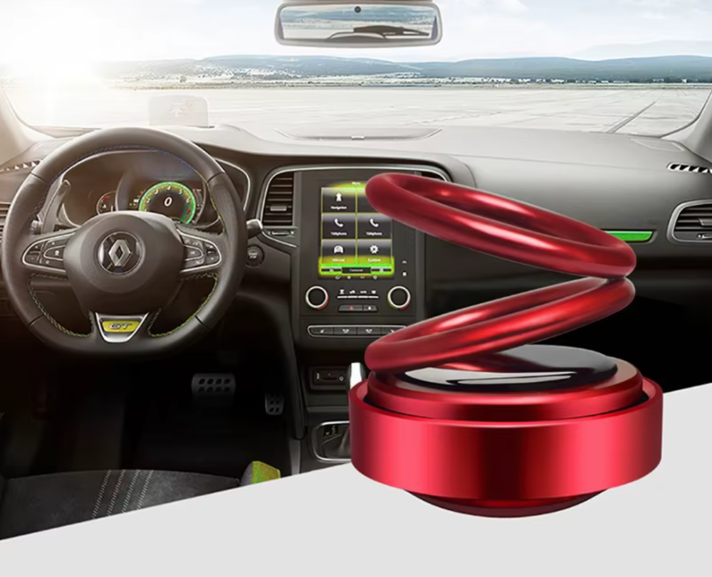 Ароматизатор у машину освіжувач повітря дифузор «Кільця левітації» на сонячній батареї, колір червоний Кам'янець-Подільський - фото 10