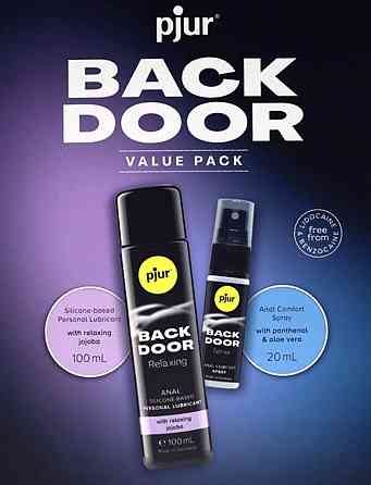 Подарунковий набор pjur BACK DOOR Value Pack: силіконова змазка 100 мл та розслаблювальний спрей 20 Sex Aura Київ