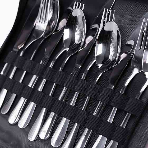 Набор посуды для пикника на 4 персоны 24 предмета Серебристый HP-21-1 Киев