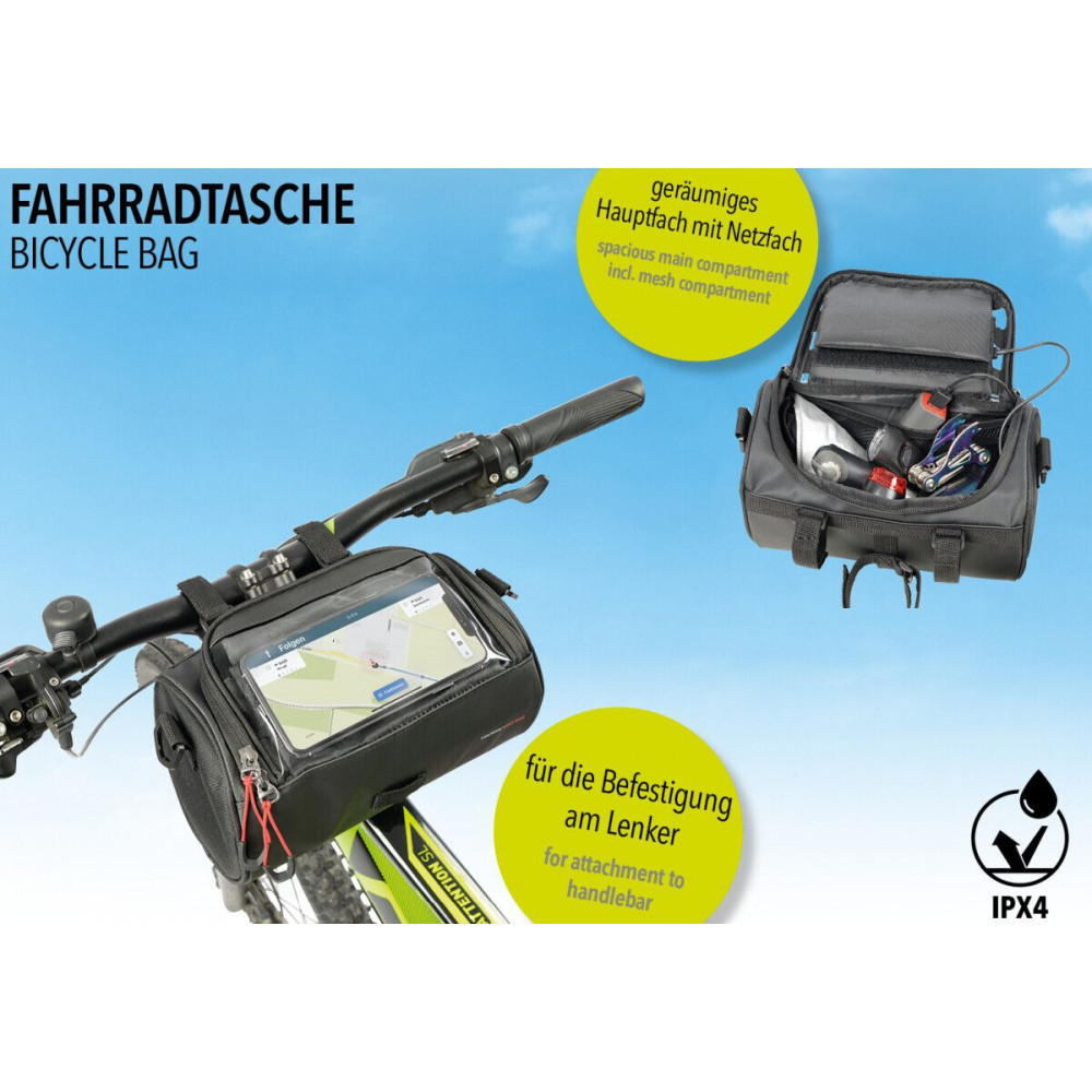 Велосипедна сумка на руль Troika Bike, чорна Рівне - фото 5