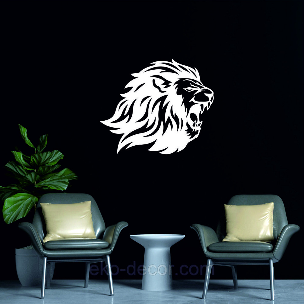 Настенный декор Панно  «Лев»  Декор на стену 70*60 см, Белый Киев - изображение 4