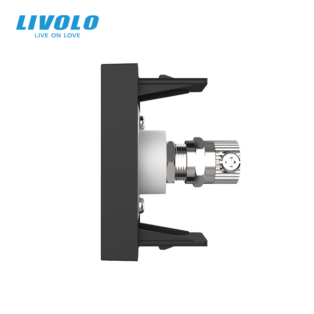 LIVOLO Телевізійна розетка LIVOLO, чорна, модуль 0.5 поста, TV гніздо для антени / ресивера (VL Коломия - фото 9