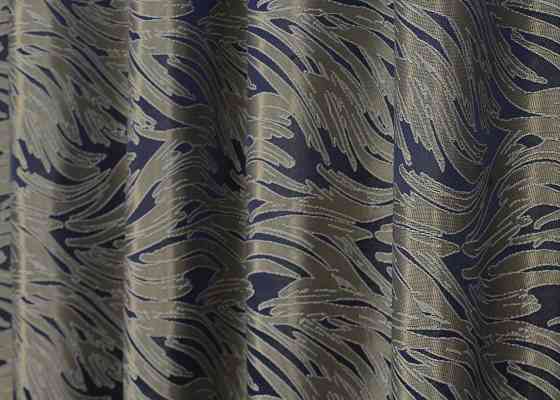 Комплект коротких штор VR-Textil Жаккард Magic № 1612ш Синий с бежевый 145х170 см 2 шт (35-0252) Киев