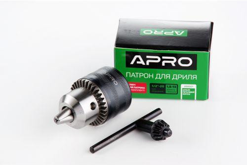 Патрон для дрели с ключом 1/2-20, 1,5-13мм APRO Ровно - изображение 1