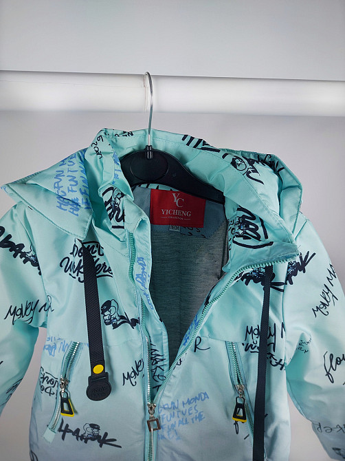 Демісезонна бірюзова куртка для дівчаток амбре 104,110 Миколаїв - фото 2