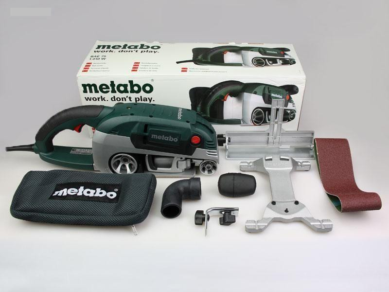 Мережева шліфувальна машина стрічкова Metabo BaE 75 : 1010 Вт шліфмашина 600375000 Київ - фото 8