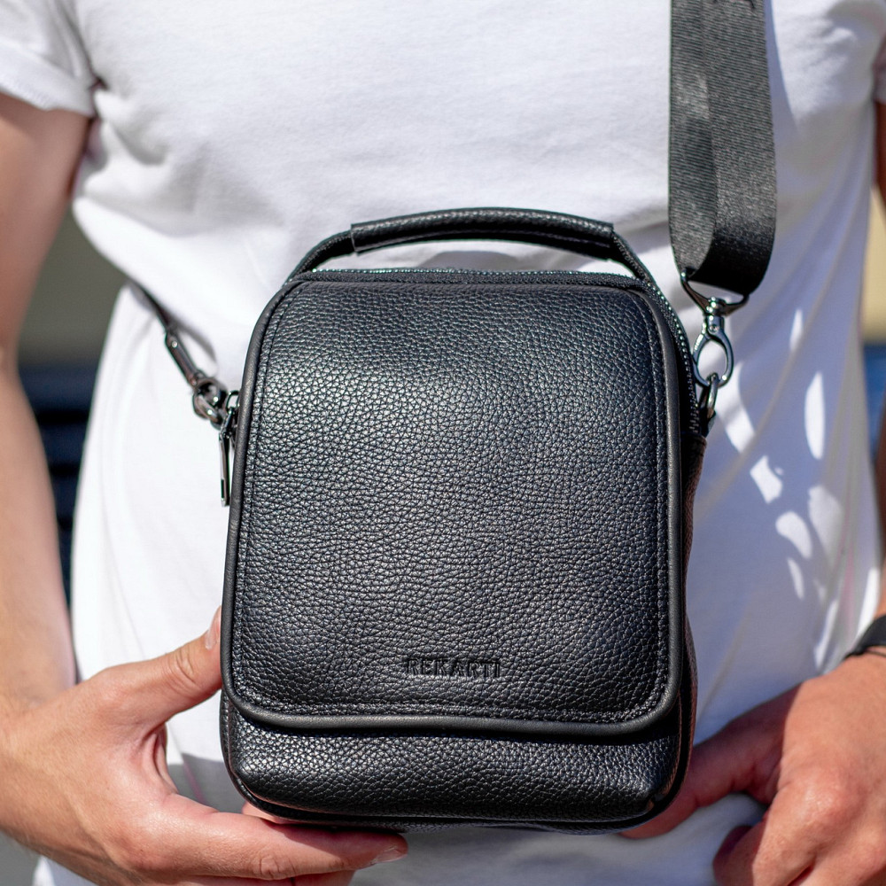 Чоловіча шкіряна сумка-барсетка 22х18х9, месенджер через плече з ручкою TD-22011 Київ - фото 1