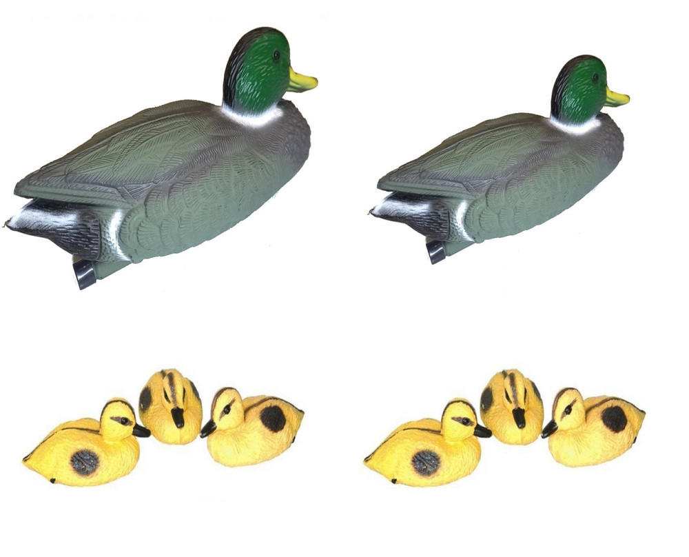 Качка декоративна для ставка 25х10см + Качка + Каченята 6 шт. Київ - фото 2