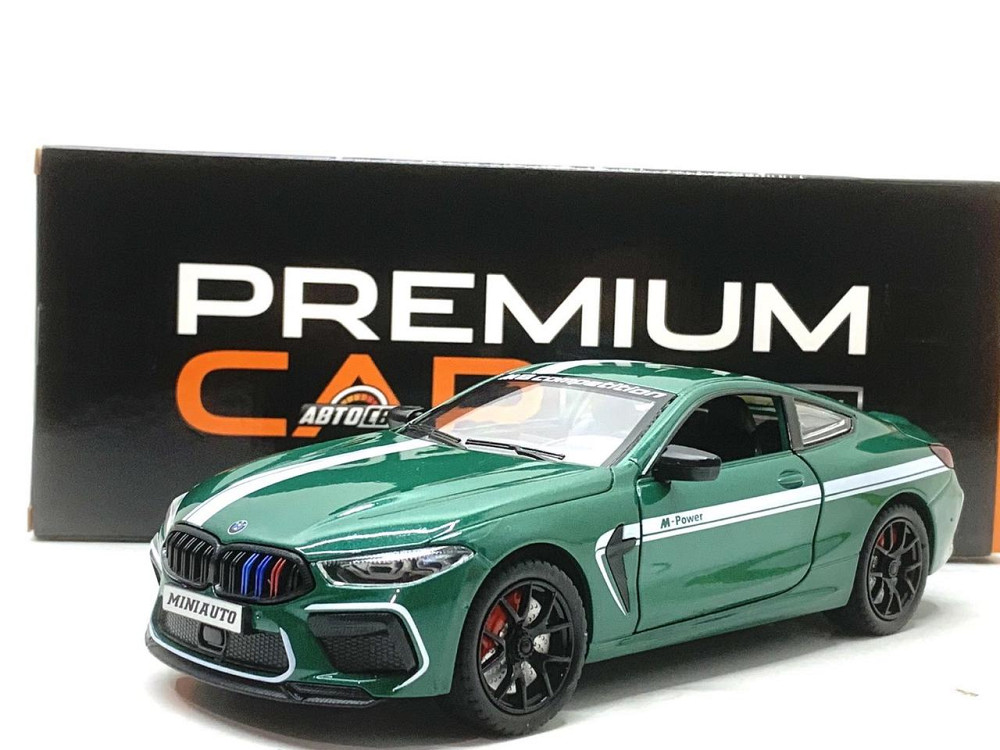 Машина Автосвіт BMW M8 інерційна відчиняються двері капот багажник 20 см Зелена (AP-2056) Чернігів - фото 1