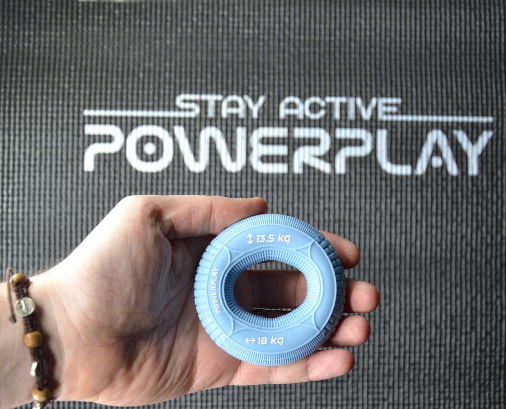 Еспандер кистьовий силіконовий PowerPlay PP-4330 Hand Grip Loops Light 13.5-18 кг. Блакитний Луцьк - фото 6