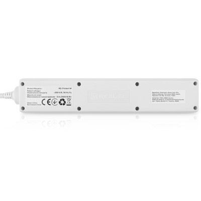Сетевой фильтр питания REAL-EL RS-Protect M 5m, white (EL122300029) Винница - изображение 2