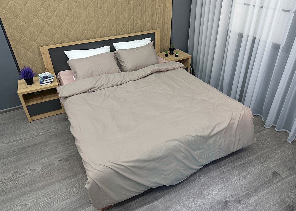 Комплект постельного белья, Decorator Rose Smoke - Pumice Stone Полуторный 145х215 Тауп с пудровым (88-071) Киев - изображение 3