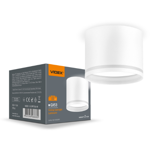 LED Світильник під лампу GX53 накладний білий VL-SPF35A-W Videx Житомир - изображение 1