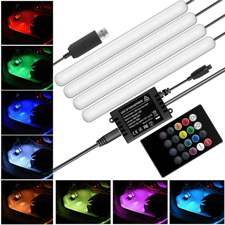 LED підсвітка для автомобіля RGB LED USB 5V із пультом Інтер'єр автомобіля 72 LED Light Bar Strip Київ - фото 2