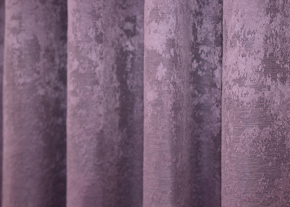 Комплект коротких штор VR-Textil Жаккард Sultan XO № 1145ш Фиолетовый 130х170 см 2 шт (35-0236) Киев - изображение 6