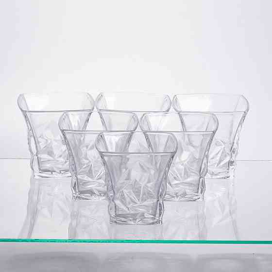 Набір для напоїв графин та 6 склянок для напоїв із товстого скла прозорий 64486-26 Київ