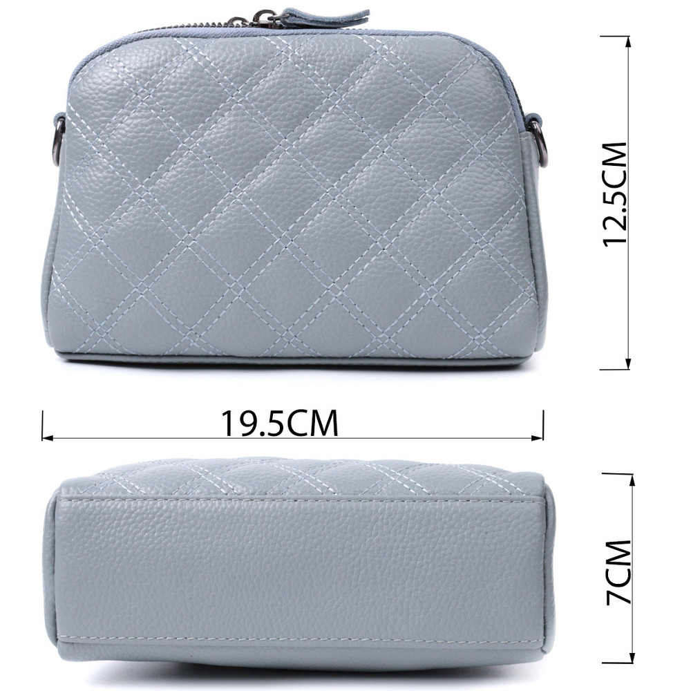 Элегантная женская сумка прошита ромбами на лицевой стороне из натуральной кожи Vintage 22808 Синий Киев - изображение 3