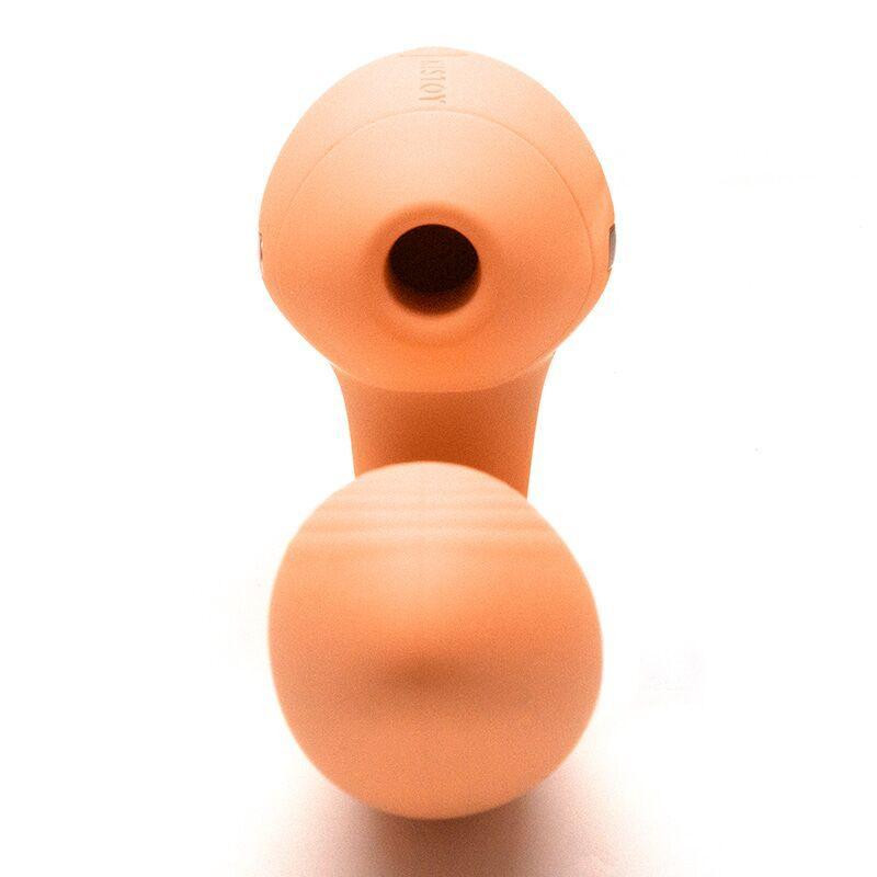 Вакуумний вібратор KISTOY Tina Mini Orange, вагінально-кліторальний Sex Aura Київ - фото 3