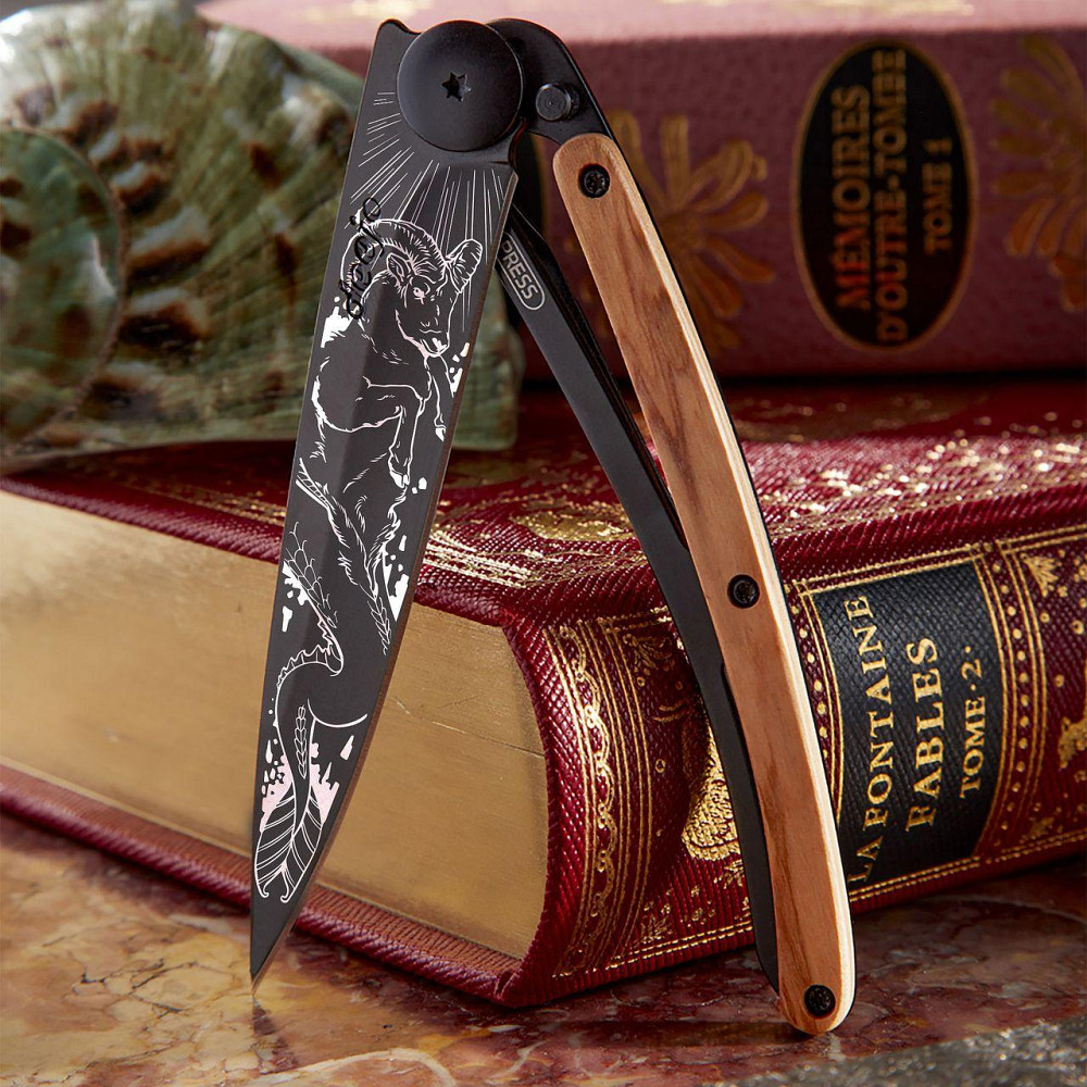 Універсальний Складаний Ніж з лазерним гравіюванням Козеріг Deejo "37 грам" (1GB000179) Нержавіюча сталь Нововолинськ - фото 9