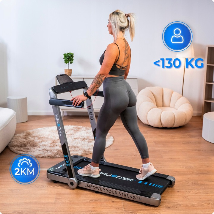 Беговая дорожка электрическая THUNDER RACE-SILVER Киев - изображение 6