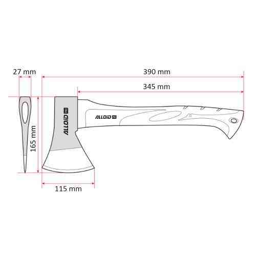 Сокира, ручка з деревини  800г (AW-170800) Alloid Одеса