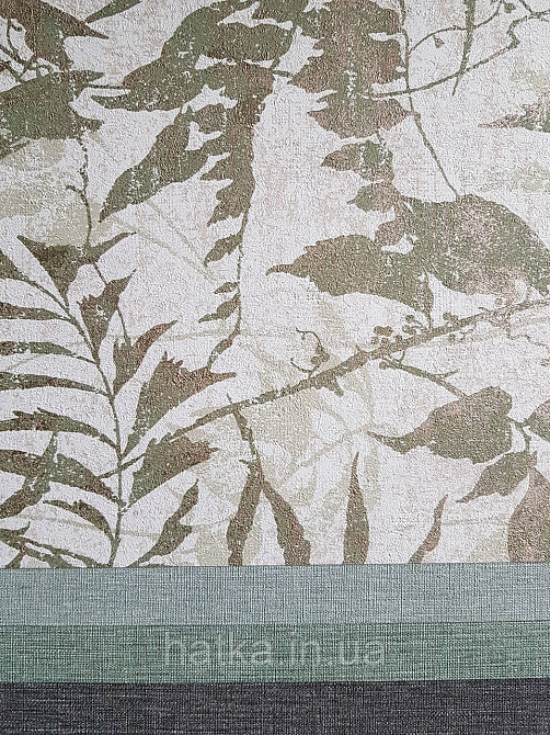 Шпалери вінілові на флізеліні AS creation Metropolitan stories By Time 0,53х10 листя гілки золотисті зелені Київ - фото 4