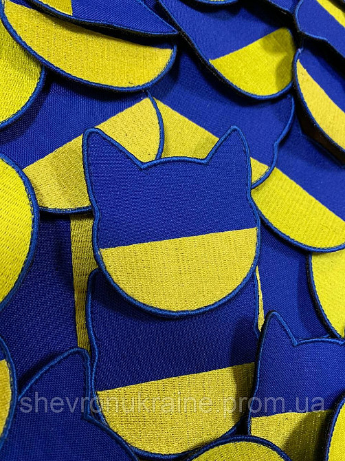 Шеврон КОТИК (Форма контурна. На липучке) Размер 6.7x6.7см Киев - изображение 4