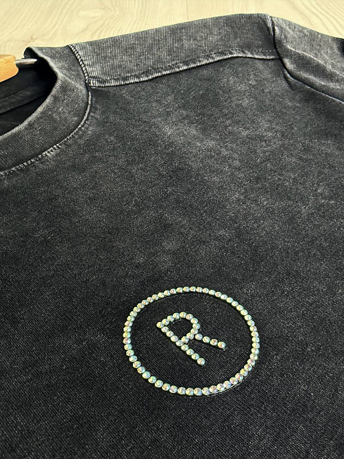 Лонгслив женский A-N 2517-5 трикотажный варка тай-дай с камешками 