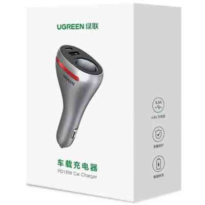Зарядное устройство Ugreen USBC PD20W + USB QC3.0 silver (60712) Винница