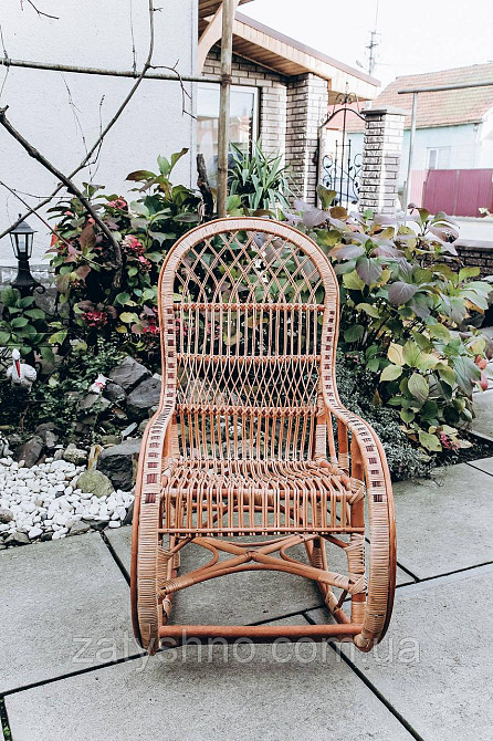 Кресло качалка кофейная для дачи | кресло качалка садовая из лозы | качалка дачная Киев - изображение 3