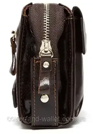 Солидный мужской клатч из натуральной кожи на молнии Marco Coverna MC 8739-3 Black Киев - изображение 7