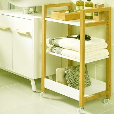 Етажерка для ванної на коліщатах "Лайма" каррі-зефір Миколаїв - фото 1