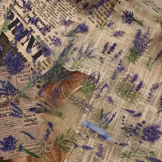 Стікери квіткові «Лаванда» – набір 6 листів для декору Київ