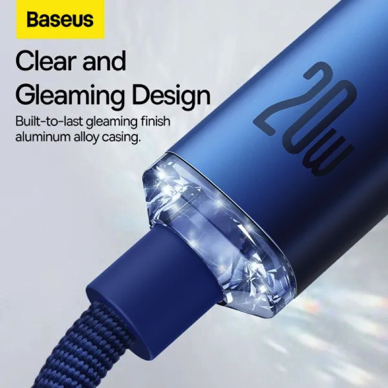 Кабель Baseus Crystal Shine Series Fast Charging Data Cable Type-C to iP 20W 2m Blue Київ - фото 6