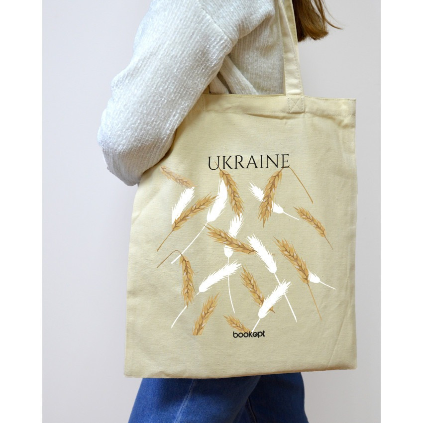 Екошопер BookOpt BK4007 Ukraine (Колоски) бежевий Киев - изображение 7