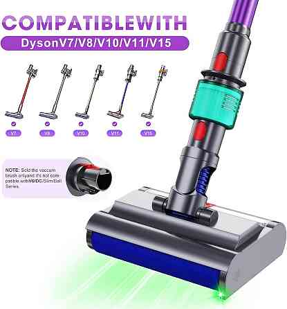 Насадка-моп для Dyson V7 V8 V10 V11 V15 електрична миюча з баком для чистої і брудної води чорна Київ