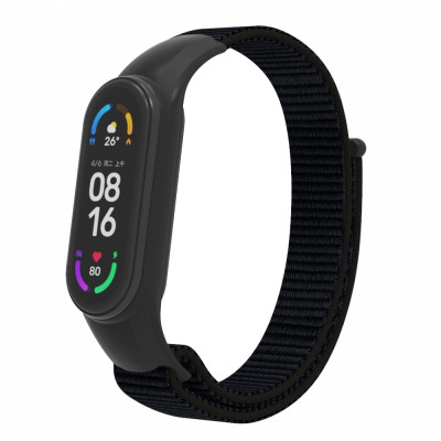 Ремешок для фитнес браслета Armorstandart нейлоновый для Xiaomi Mi Band 7/6/5/4 Black (ARM67839) Винница - изображение 1