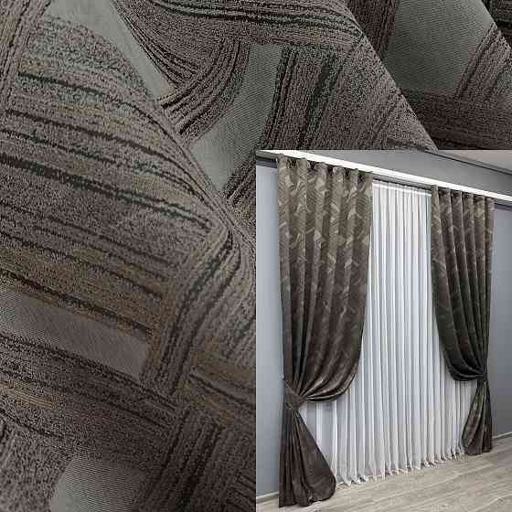 Комплект готовых штор VR-Textil Жаккард Mystery № 1626ш Капучино 150х290 см 2 шт (33-0549) Киев
