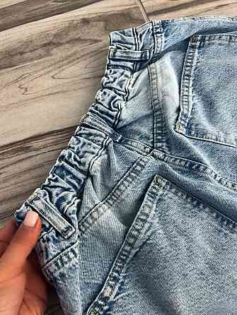 Джинсы женские Its Basic 3805 MEGA BAGGY jeans трендовые швы широкие клеш косые карманы длинные голу Одесса