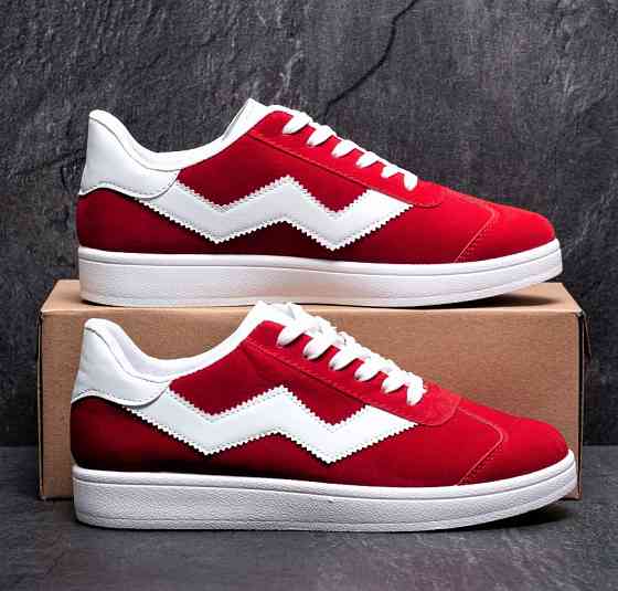 Кросівки Чоловічі Червоні Замшеві (розміри: 42,43,44,45) — 793 Дніпро