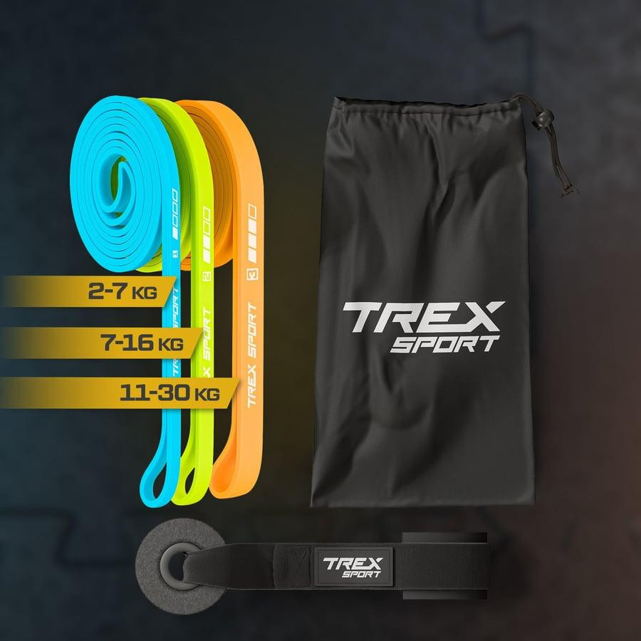 Набор резинок для фитнеса Trex Sport TX-003PBV 3в1 2-30кг Киев - изображение 1