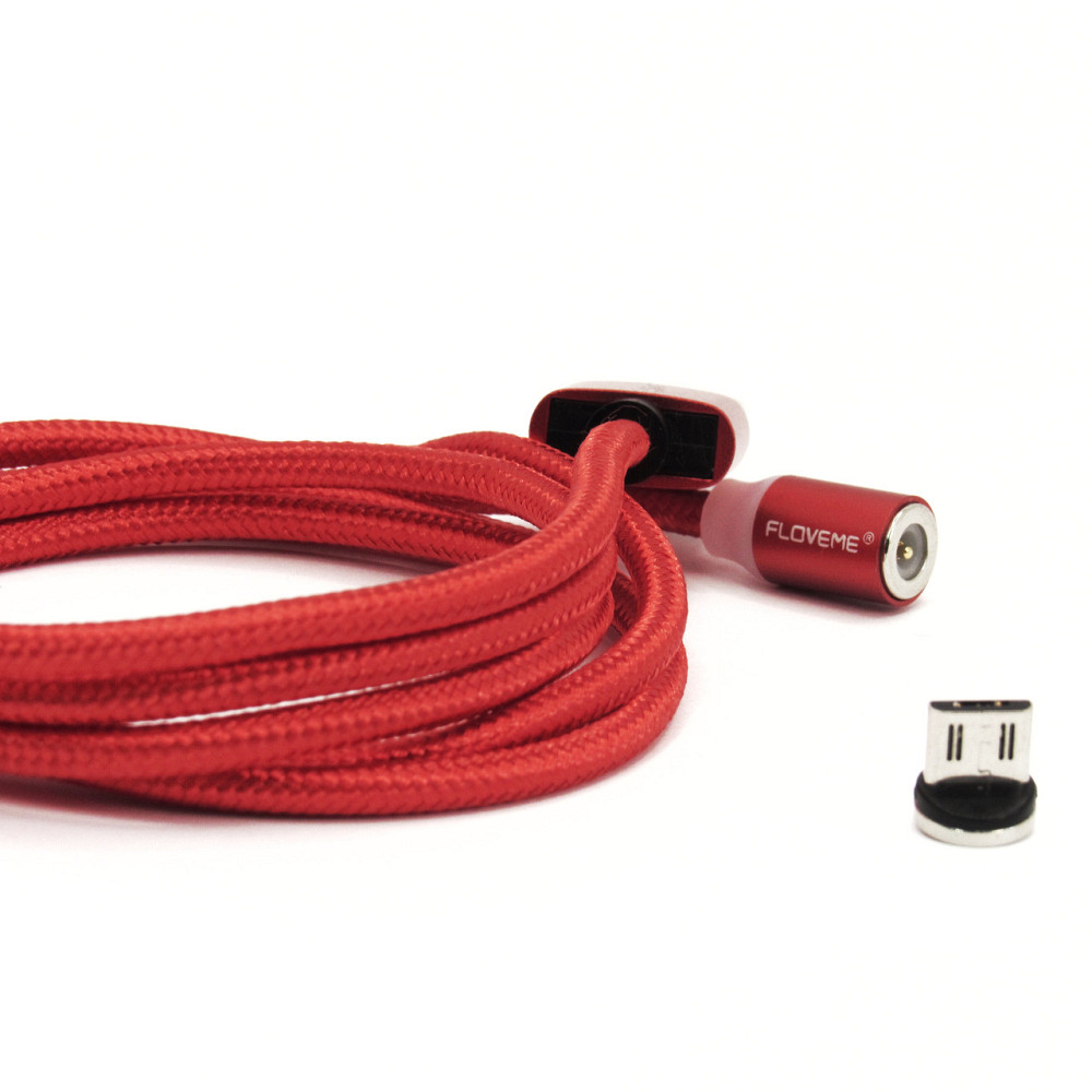Магнітний MicroUsb кабель Floveme 1 м Red Київ - фото 2