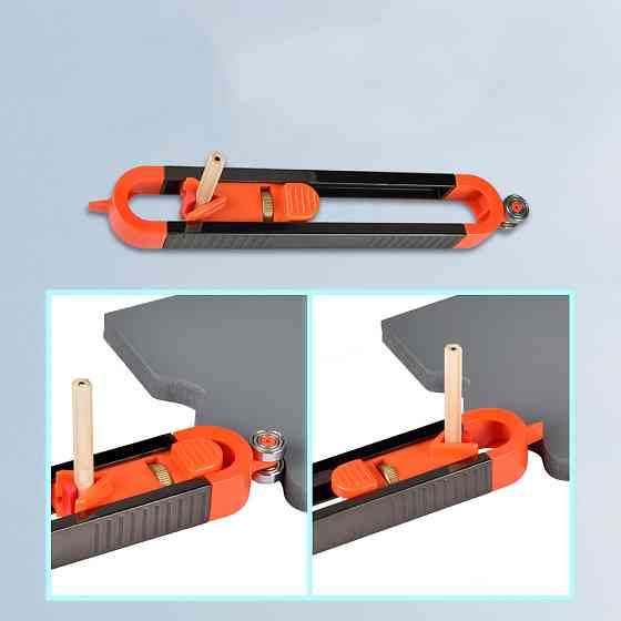 Контурний роликовий шаблон для розмітки з 5 олівцями, лінійка для складних контурів Київ