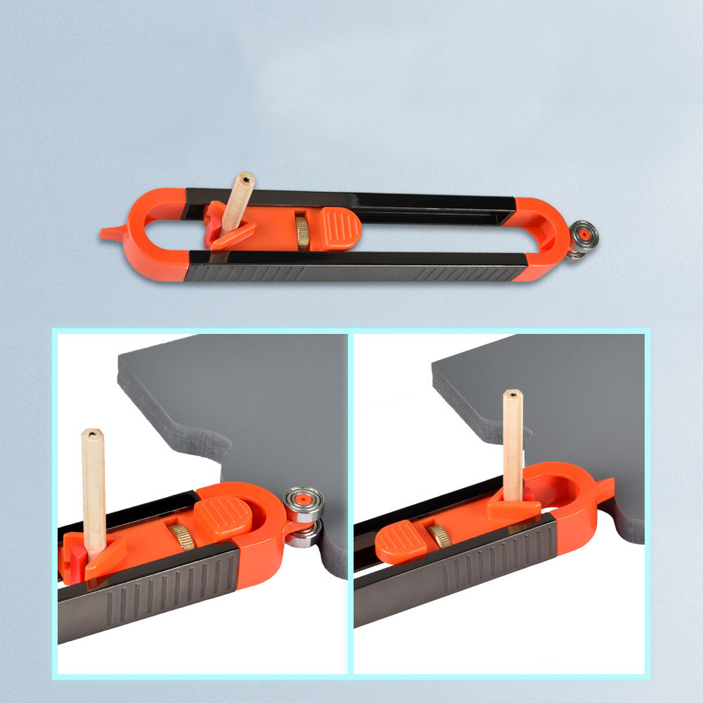 Контурний роликовий шаблон для розмітки з 5 олівцями, лінійка для складних контурів Київ - фото 2