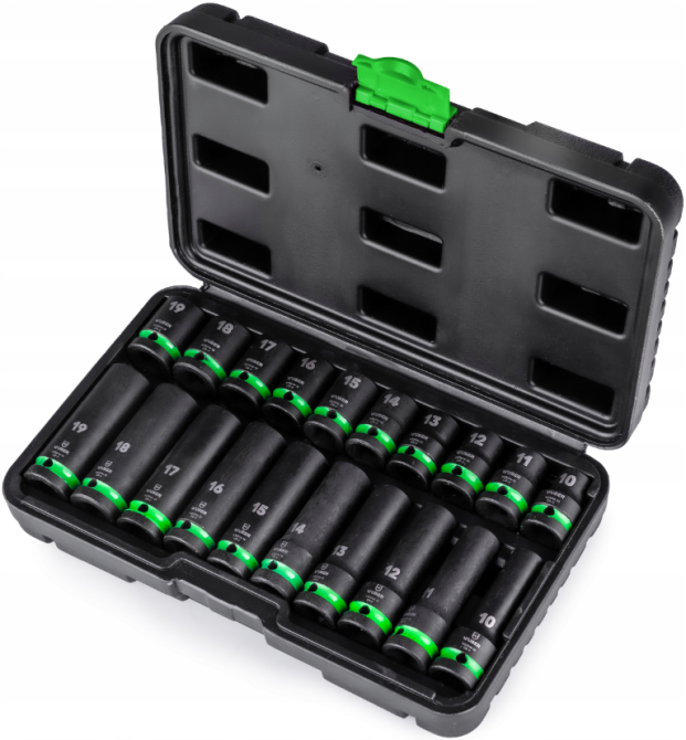 Набор ударных торцевых головок 1/2» 10-19мм Wuber (Польша) Киев - изображение 8