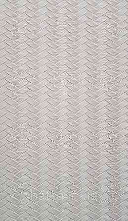 Обои винил на флизелине AdaWall Omega1.06х10 геометрия 3д полосы зигзаг структурные белые серебристые 23206-1 Киев